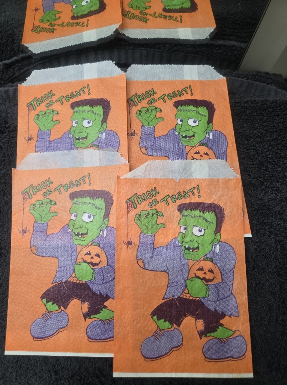 Halloween Frankenstein Treat Bags - Orange